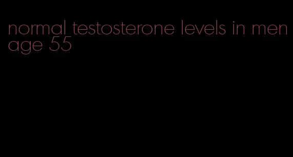 normal testosterone levels in menage 55