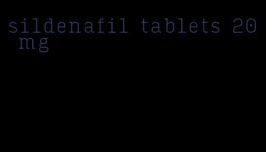 sildenafil tablets 20 mg