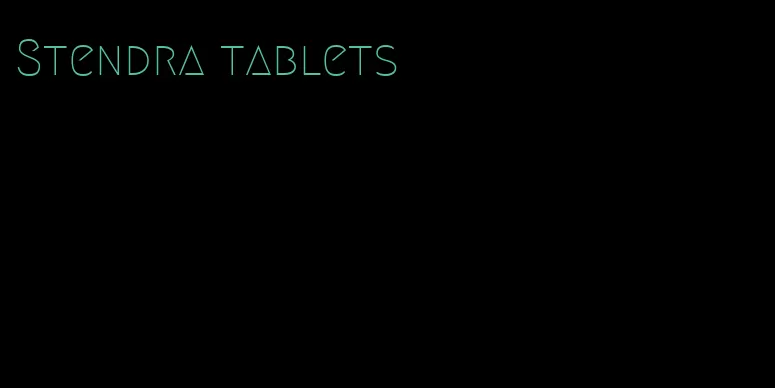 Stendra tablets